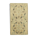 1960s Handmade Rustic Oriental Beige Carpet 156 cm x 277 cm