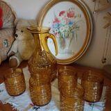 Vintage carafe and glasses made in Italy
