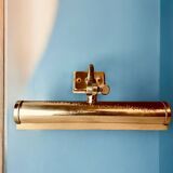 Industrial style aged brass wall art picture light