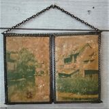 Triptych mirror rectangular 41x15cm