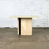 Travertine coffee table