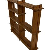 Vintage Wall shelf rack Pine wood 70s design