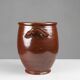 Large Glazed Brown Ceramic Pot, Belgium, 1800s