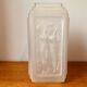 Ancienne paire de grand vase art deco verre depoli signé