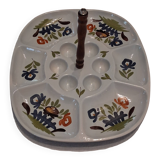 Very nice serving dish for crudités/appetisers in ceramic in very good condition.