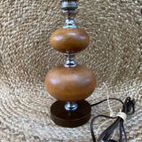 Lamp foot in wood and metal, 70s