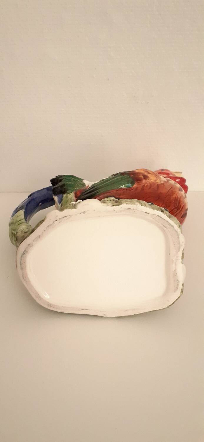 Vintage slip rooster pitcher