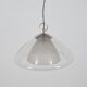 Mid-century glass and chrome hanging lamp, 1970s