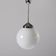 Bauhaus Pendant Lamp in Opaline Glass and Chrome by Napako, 1930s
