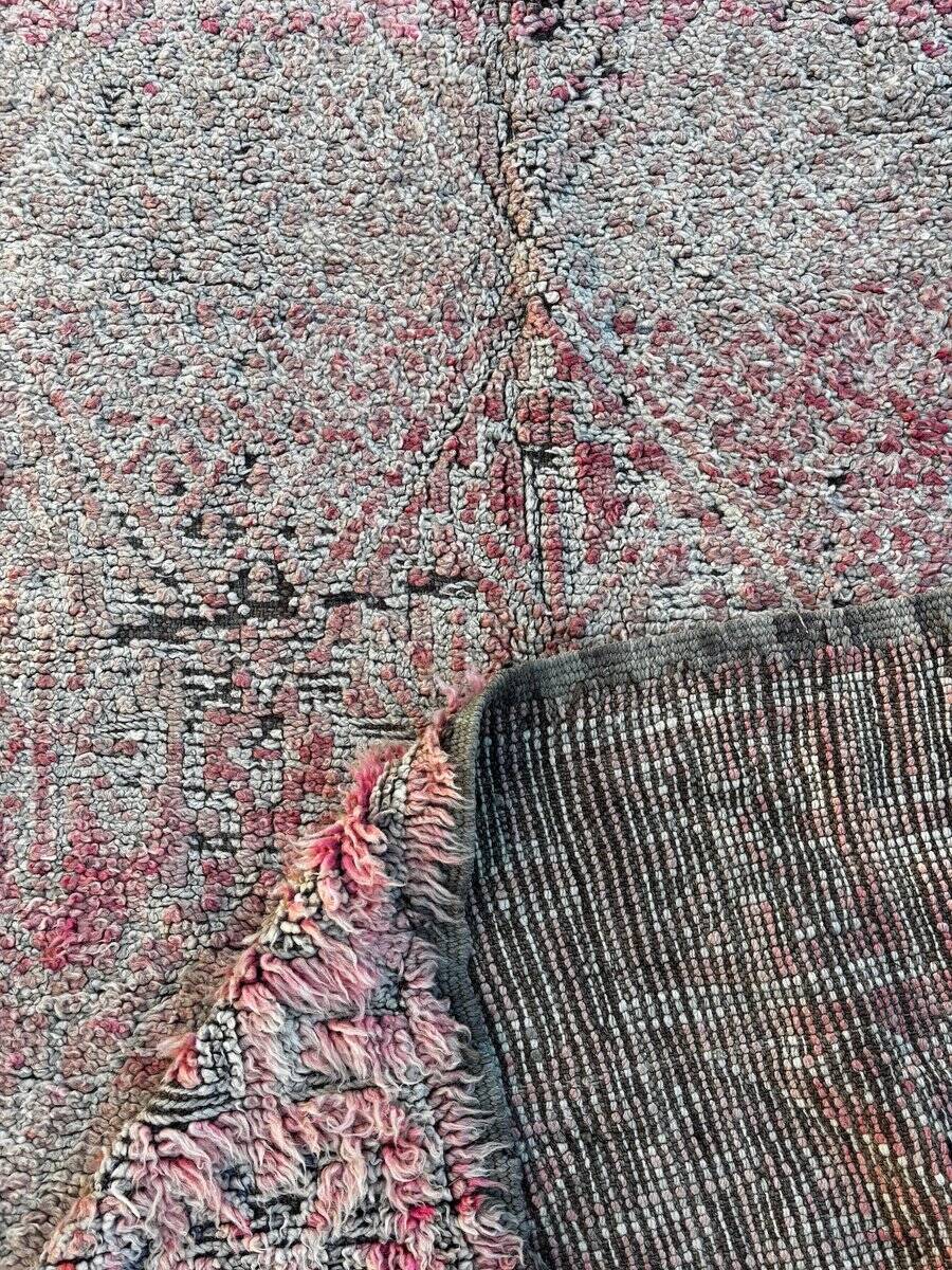 Large Berber Bohemian carpet Boujad, pink Moroccan wool carpet.