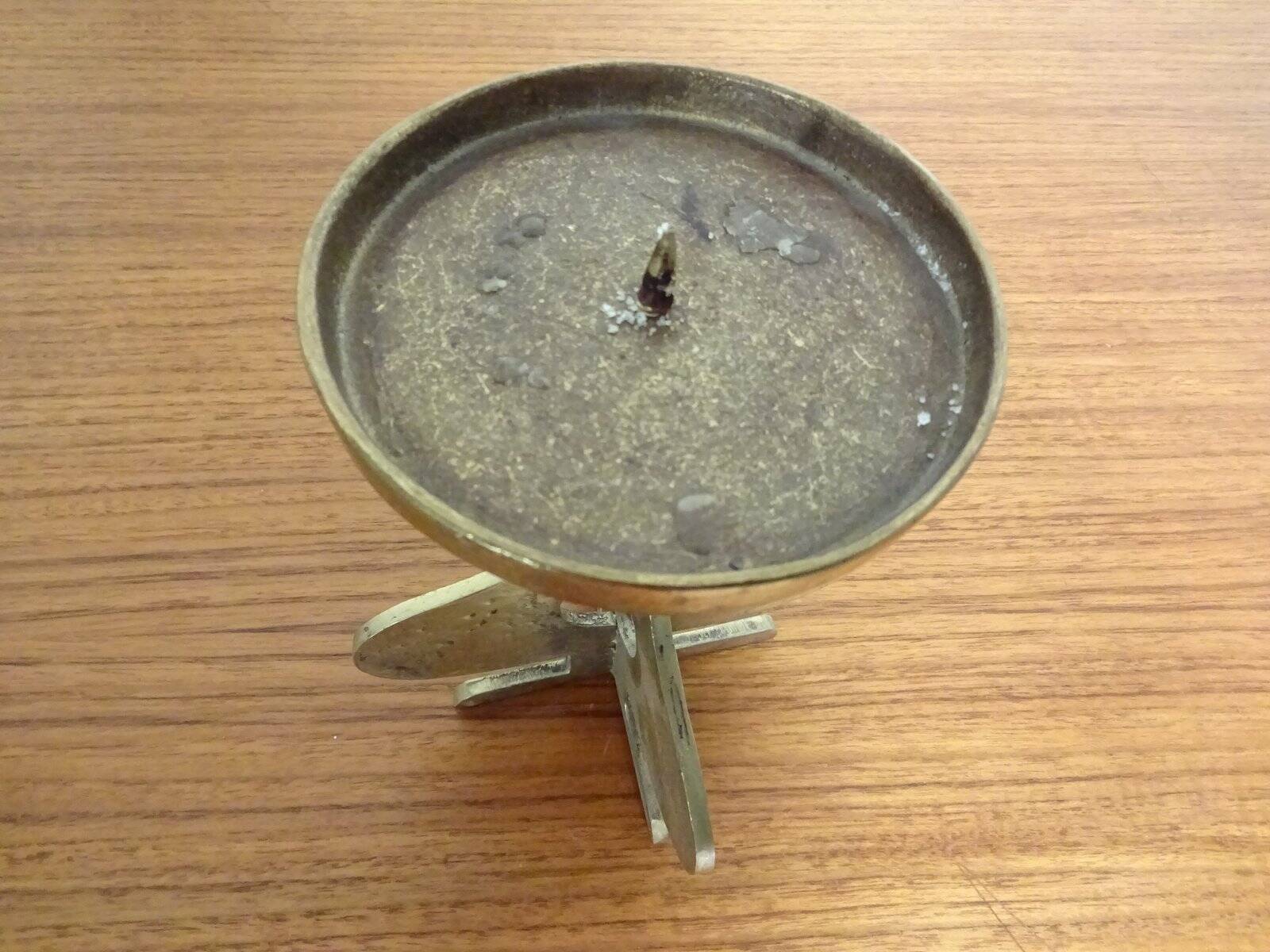 Brutalist Bronze Candleholder, 1960s