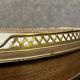 Parisian shelf Louis XVI style half-moon mahogany shape