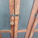Vintage wooden wardrobe, 4 doors, cloakroom style.