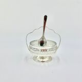 Bol à sucre plaqué avec cuillère
