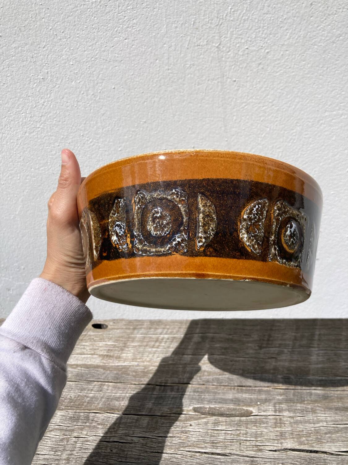 Glazed ceramic salad bowl 1970