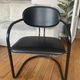 Armchair in black aluminum and leather by Effezeta, 1970