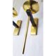 Pair of brass metal and glass sconces 1960