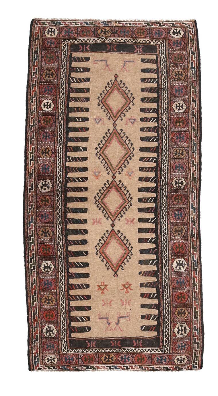 3x6 Mid Century Modern Kilim Rug, 99x197Cm