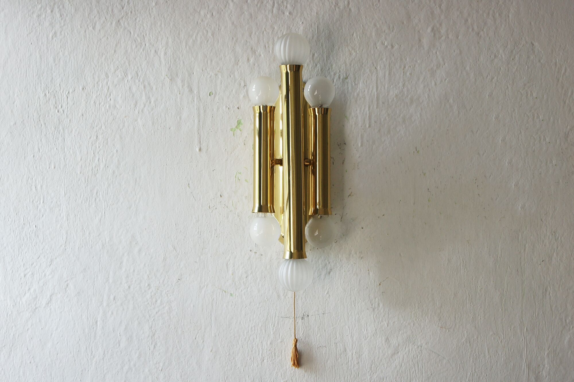 Vintage Italian Brass Wall Lamp