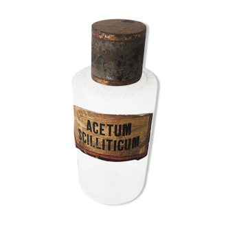 Old pharmacy pot / apothecary bottle acetum scilliticum