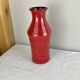 Vintage red ceramic vase mid century design