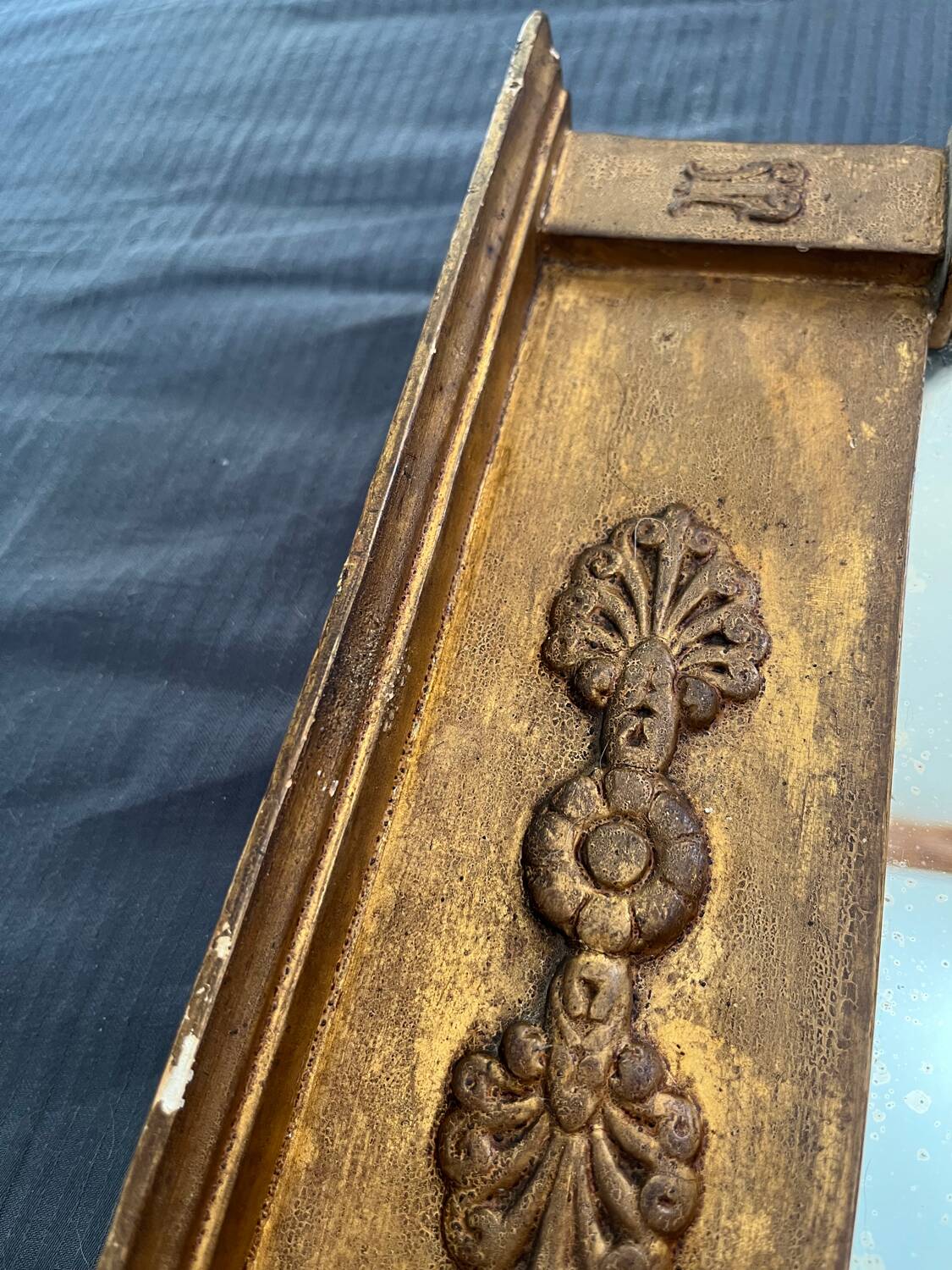 Gilded wooden mirror