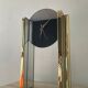 Hollywood Regency clock by Nufa Holland in brass 70s-80s