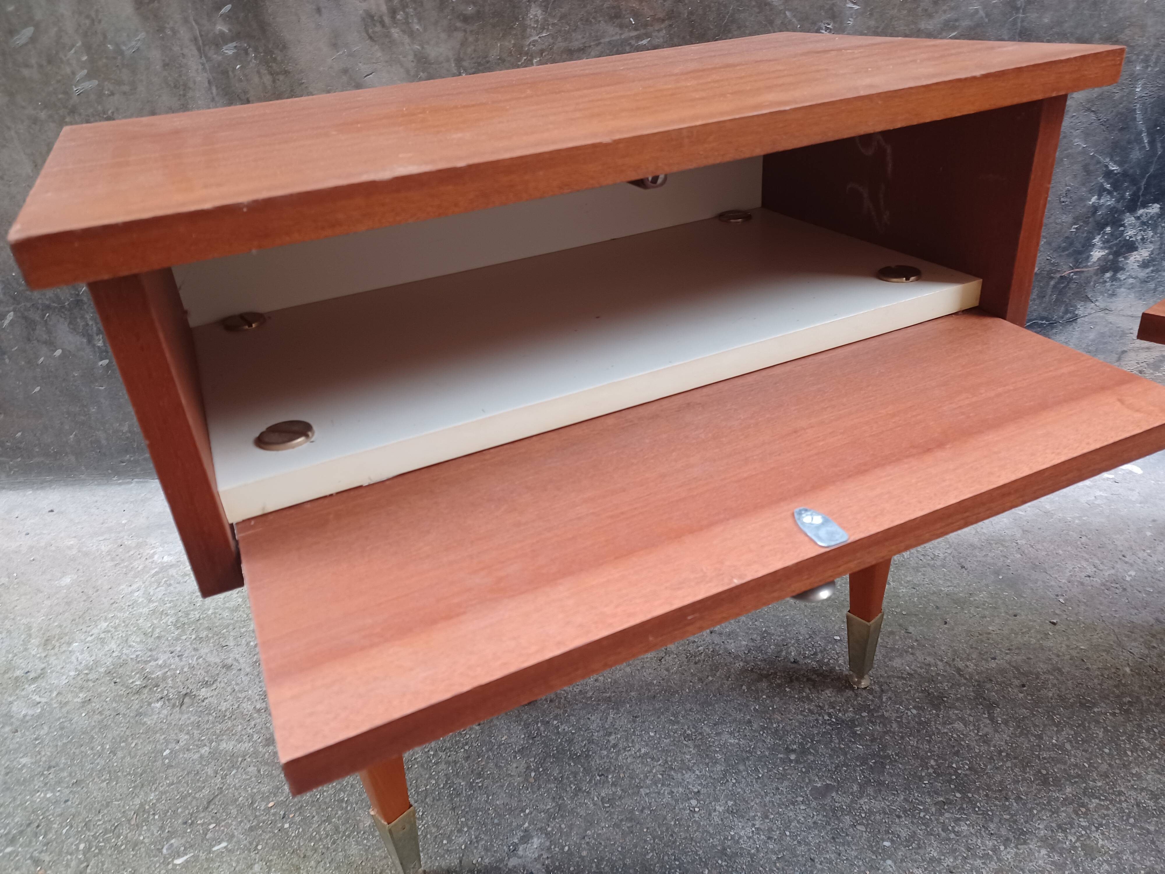 Pair of bedside tables, 60'S
