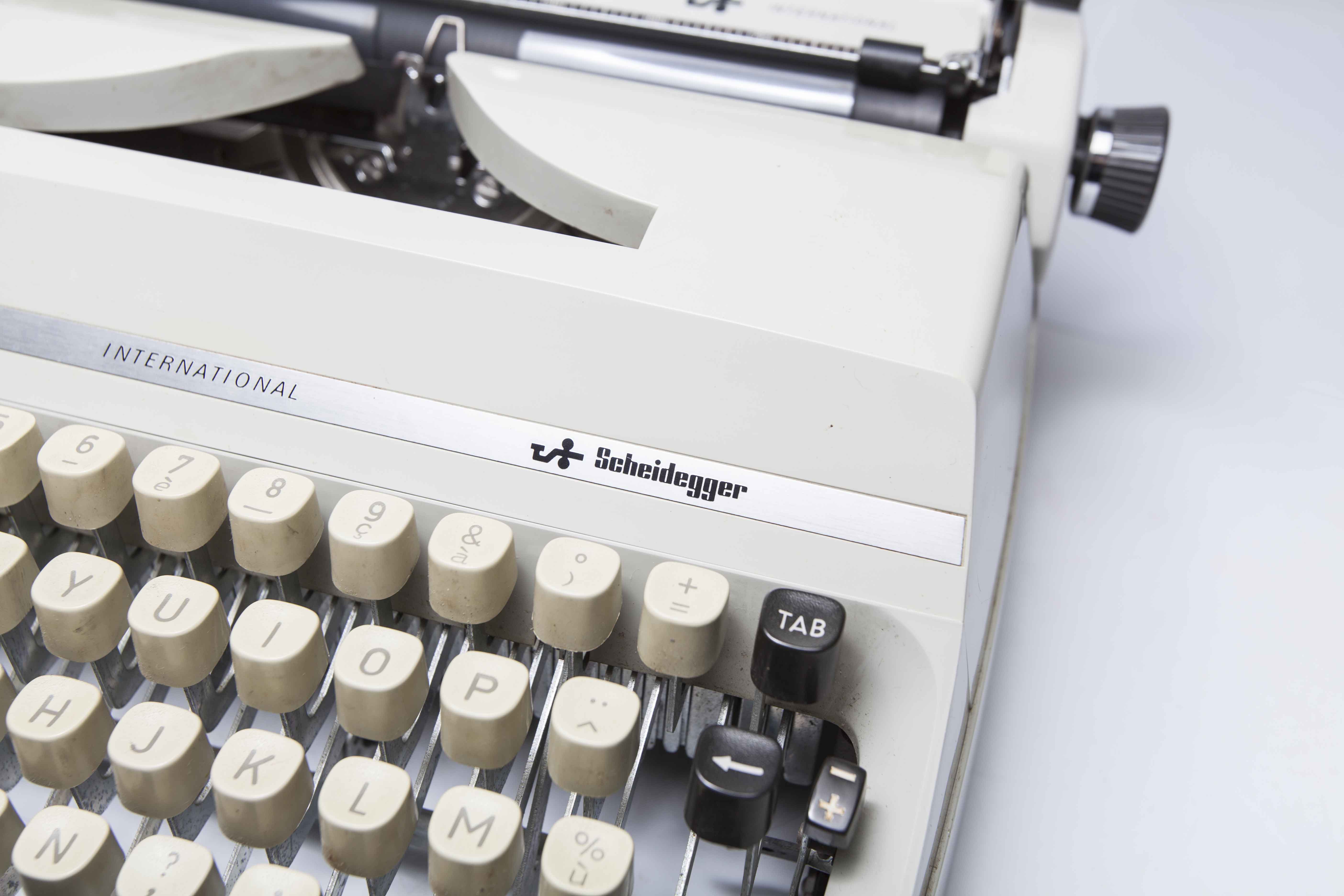 Revised Scheidegger International typewriter