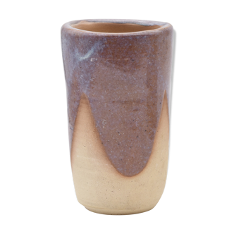 Vase roll in purple enamelled sandstone