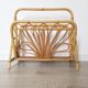 Vintage rattan magazine holder