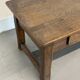 Old farmhouse table in solid oak, 1 drawer, France