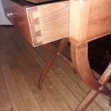 X-footed bedside pair