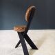 Mediterranean Tripod Side Chairs by Audoux Minet, France, 1950s, Set of 2