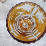 Amber crystal vase