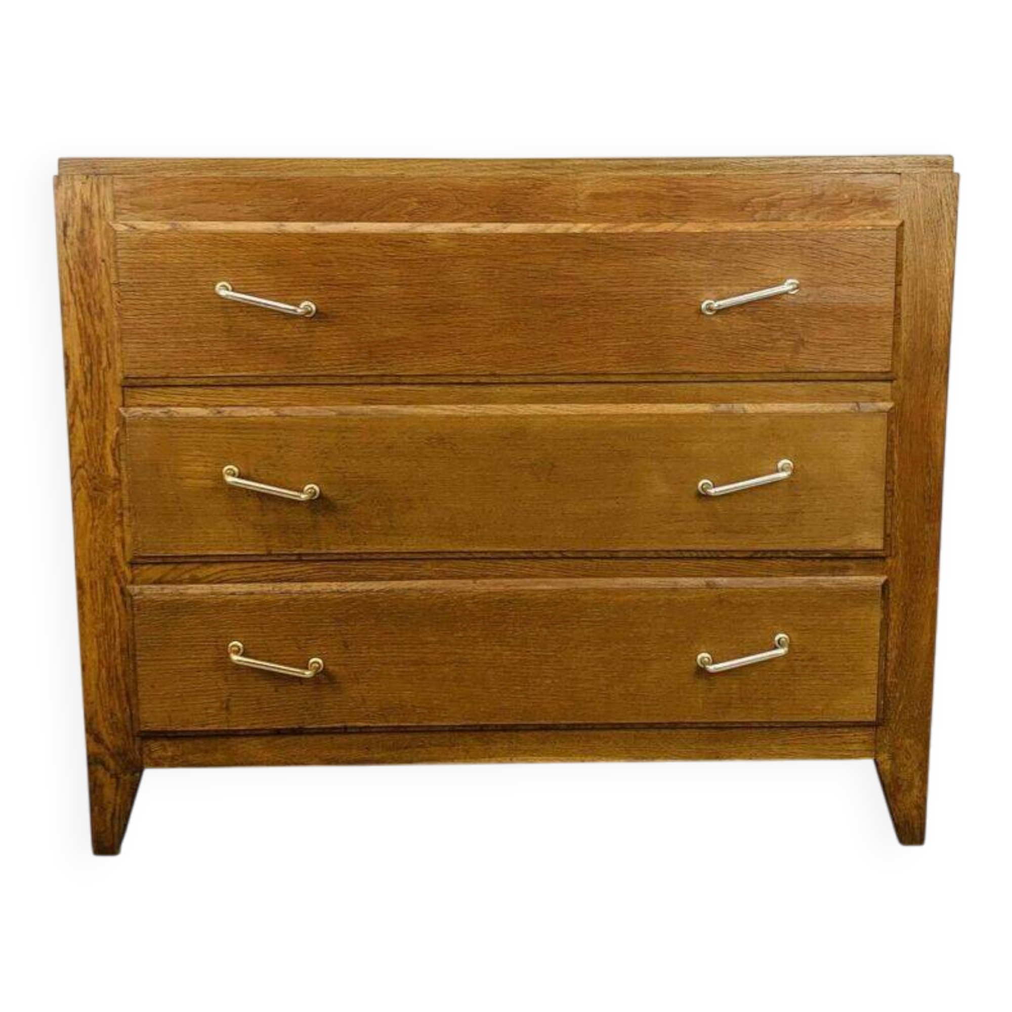 Wooden chest of drawers, splayed legs from the 1950s, vintage