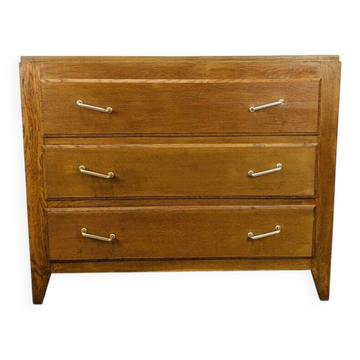 Wooden chest of drawers, splayed legs from the 1950s, vintage