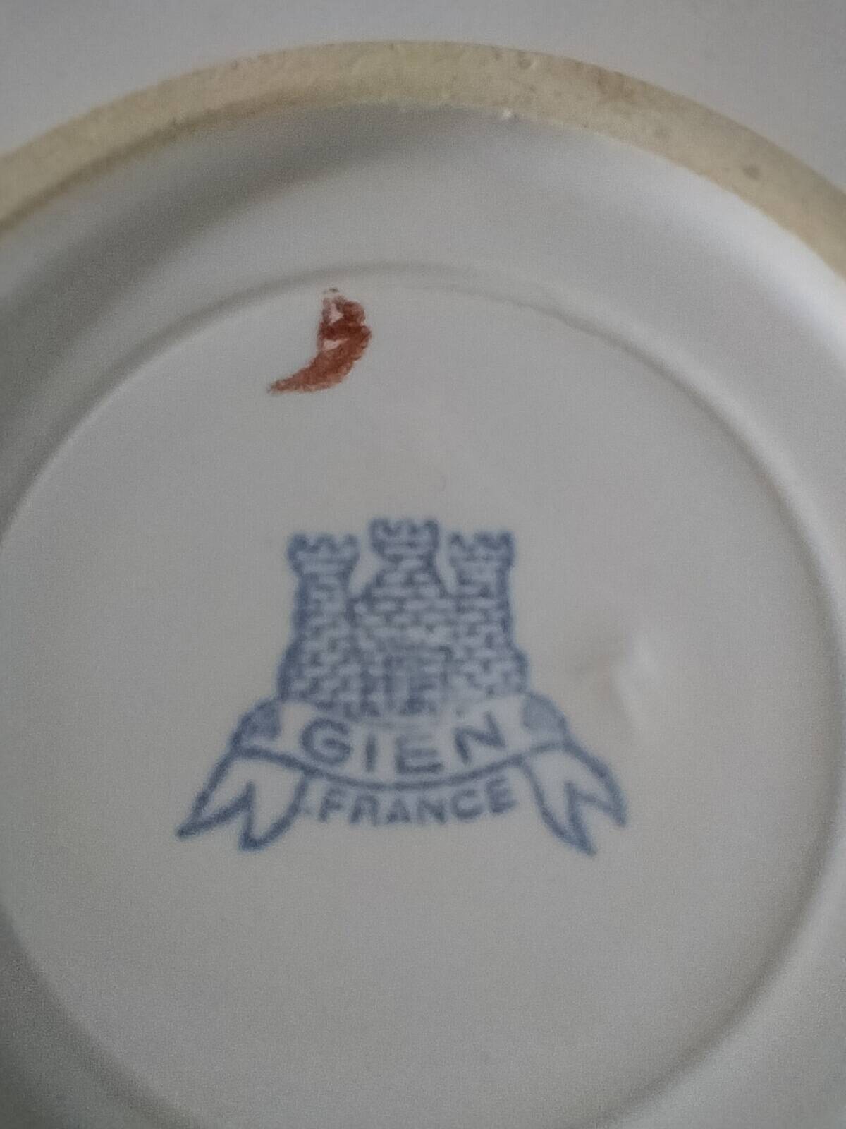 Large breakfast cup Gien floral decoration