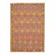 1970s vintage Turkish Oushak handmade wool cotton orange area rug 177x256