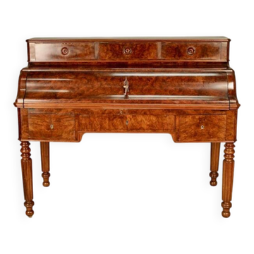Bureau à gradins en noyer et ronce de noyer XIXème