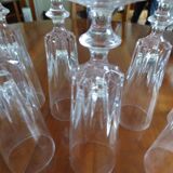 Set of 9 crystal flutes from Bayel cristallerie royale de Champagne