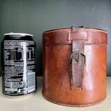 Leather collar box, circa 1900.