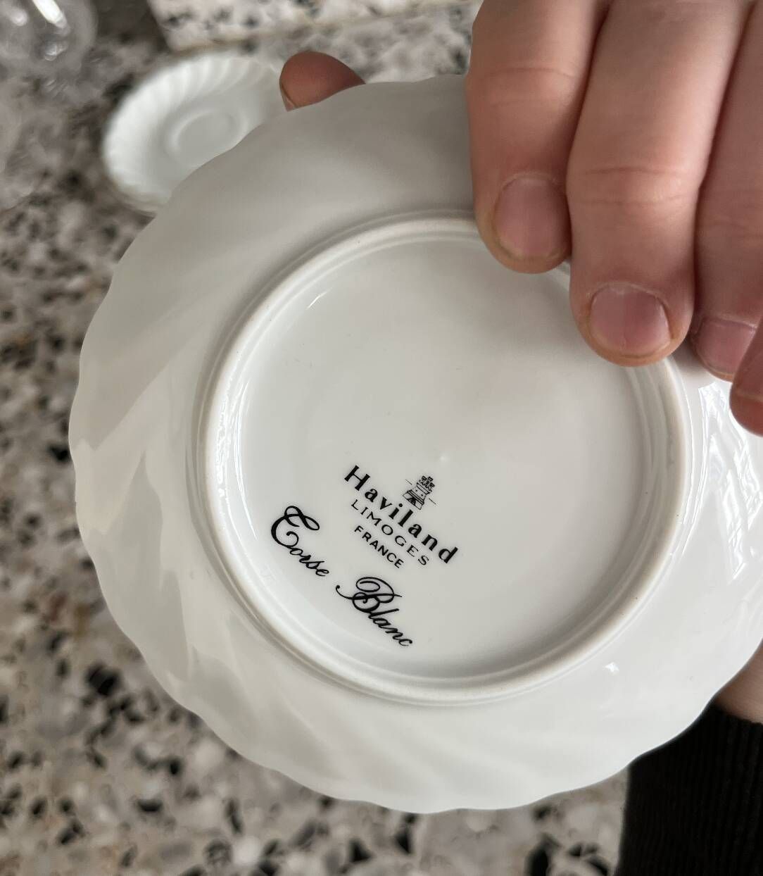 Service of 7 coffee cups + saucers in Limoges porcelain – Haviland –