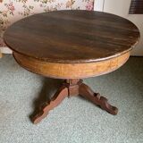 Round Rustic and Vintage Wooden Table
