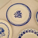 Set of 12 mismatched dinner plates
