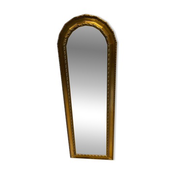 Miroir arche doré, verre biseauté, 50-60
