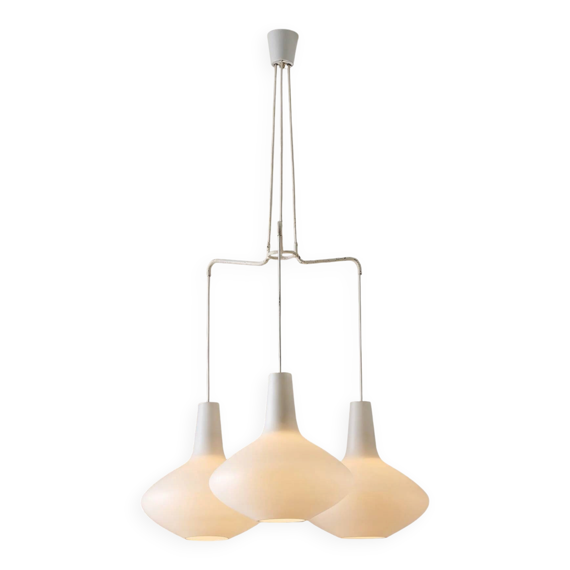 Lustre "Bulbo" de Johansson-Pape pour Stockmann Orno, Finlande, années 1950