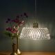 Vintage square glass pendant light - tableware collection -