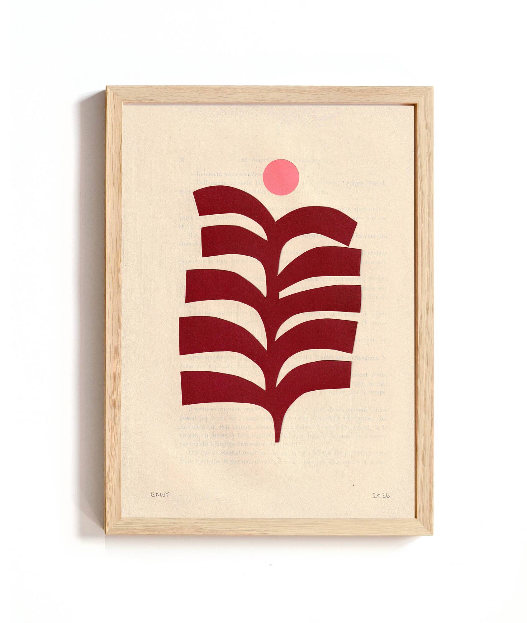 Collection de 4 collages d'inspiration Matisse signée Eawy