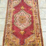 Tapis patiné orient laine fait mai 166 cm x 95 cm